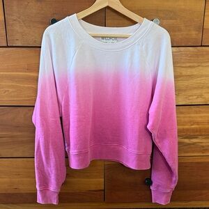 Wildfox Ombre Pink and White Cozy Lightweight Sweatshirt
